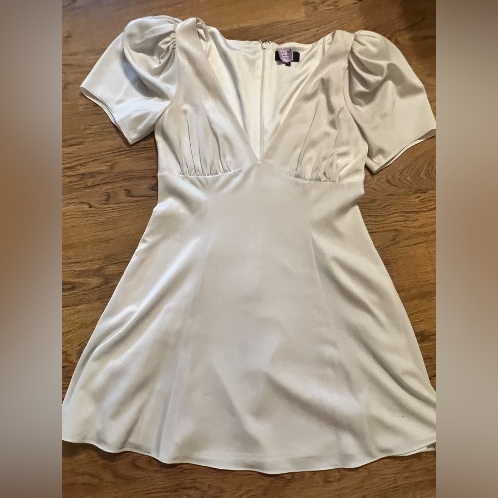 Majorelle revolve Elegant Puff Sleeve mini dress slip rush sorority preference